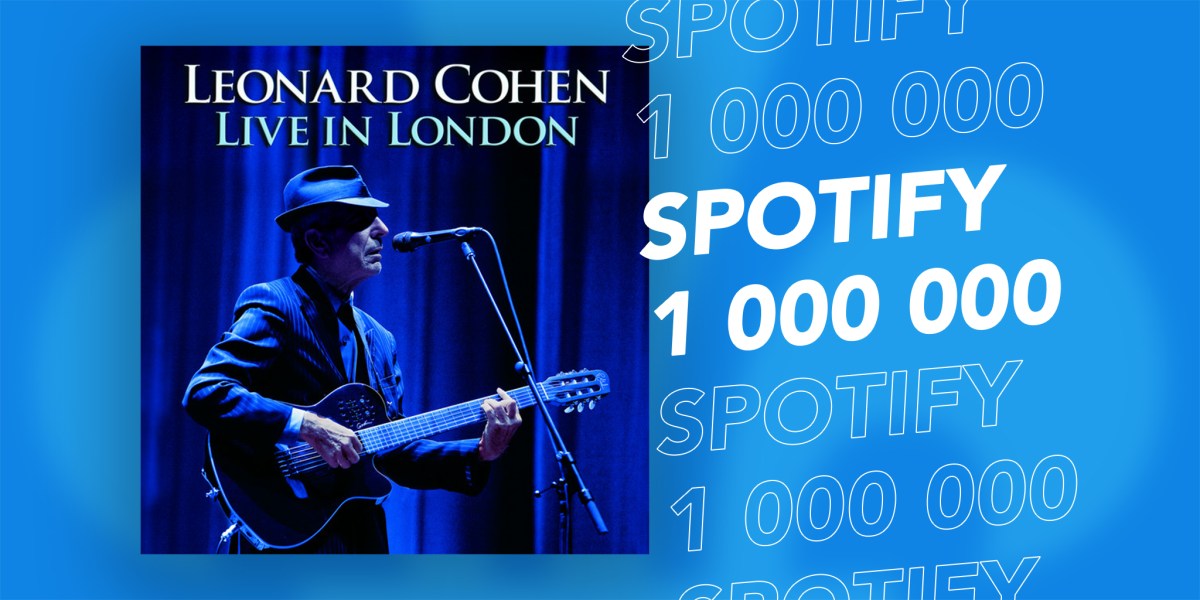 Un million d&rsquo;écoutes pour «First We Take Manhattan – Live in London» de Leonard&nbsp;Cohen